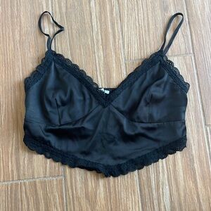 Black lacy going out top